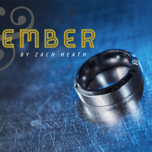 Ash and Ember Silver Beveled Size 10 (2 Rings) by Zach Heath  - Trick