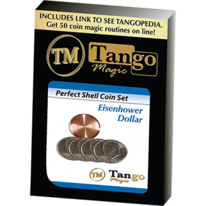 Perfect Shell Coin Set Eisenhower Dollar (Shell and 4 Coins D0202) by Tango Magic - Trick