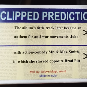CLIPPED PREDICTION (Lennon/Brad Pit) by Uday - Trick