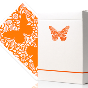 Butterfly Worker Marked Playing Cards (Orange) by Ondrej Psenicka