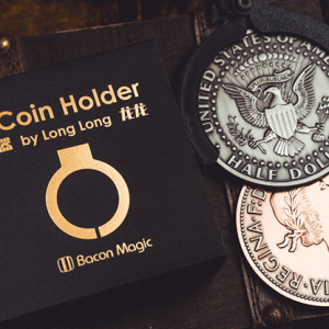 L Holder (Double Jumbo Coins 2.7"-3.2") by Long Long & Bacon Magic