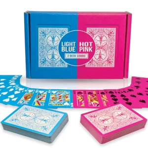 Blue & Pink Bicycle Back Playing Cards