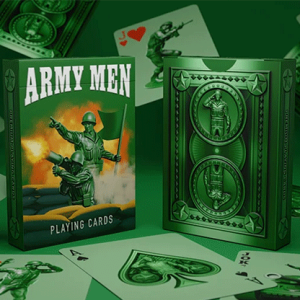 Army Men Playing Cards
